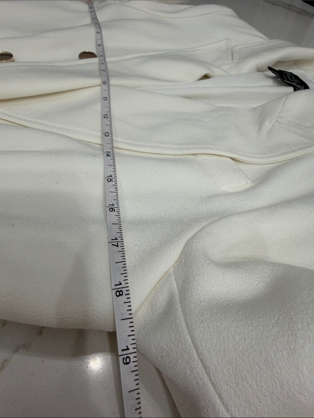 Rachel Zoe Cream Double-Breasted Blazer with Gold Buttons| S - Picture 9 of 11